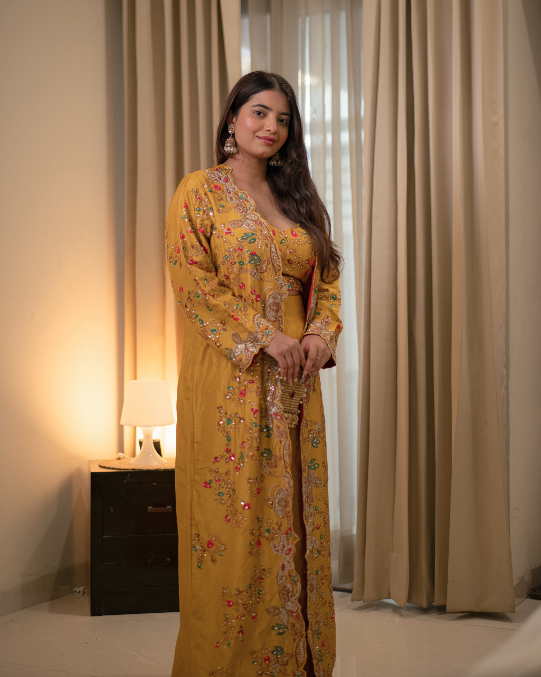 Pure Silk 3-Piece Indo-Western Dress