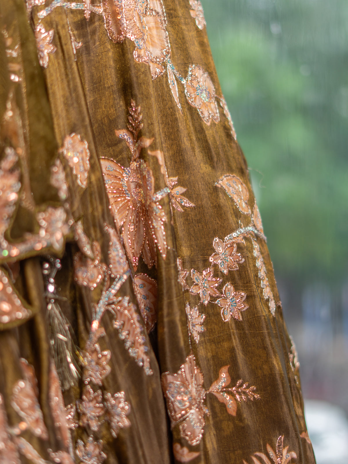 Banarasi Tissue Lehenga with Handwork Blouse