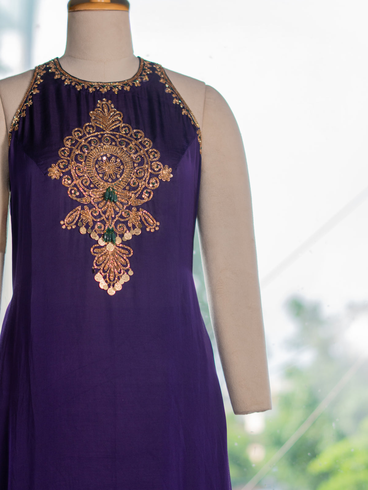 Satin A-Line Kurta with Satin Pants