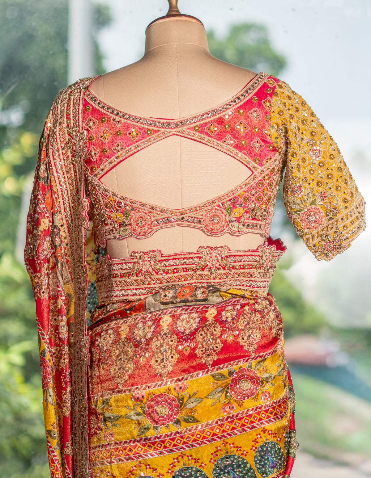 Printed Tissue Saree with Handwork Highlights