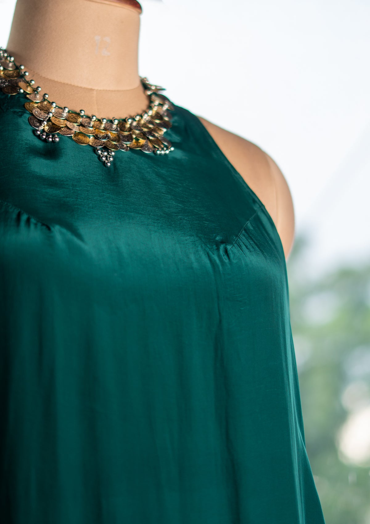 Crepe A-Line Kurta with Crepe Pants