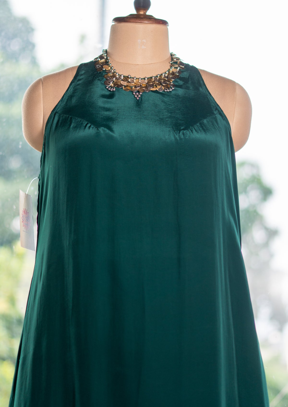 Crepe A-Line Kurta with Crepe Pants