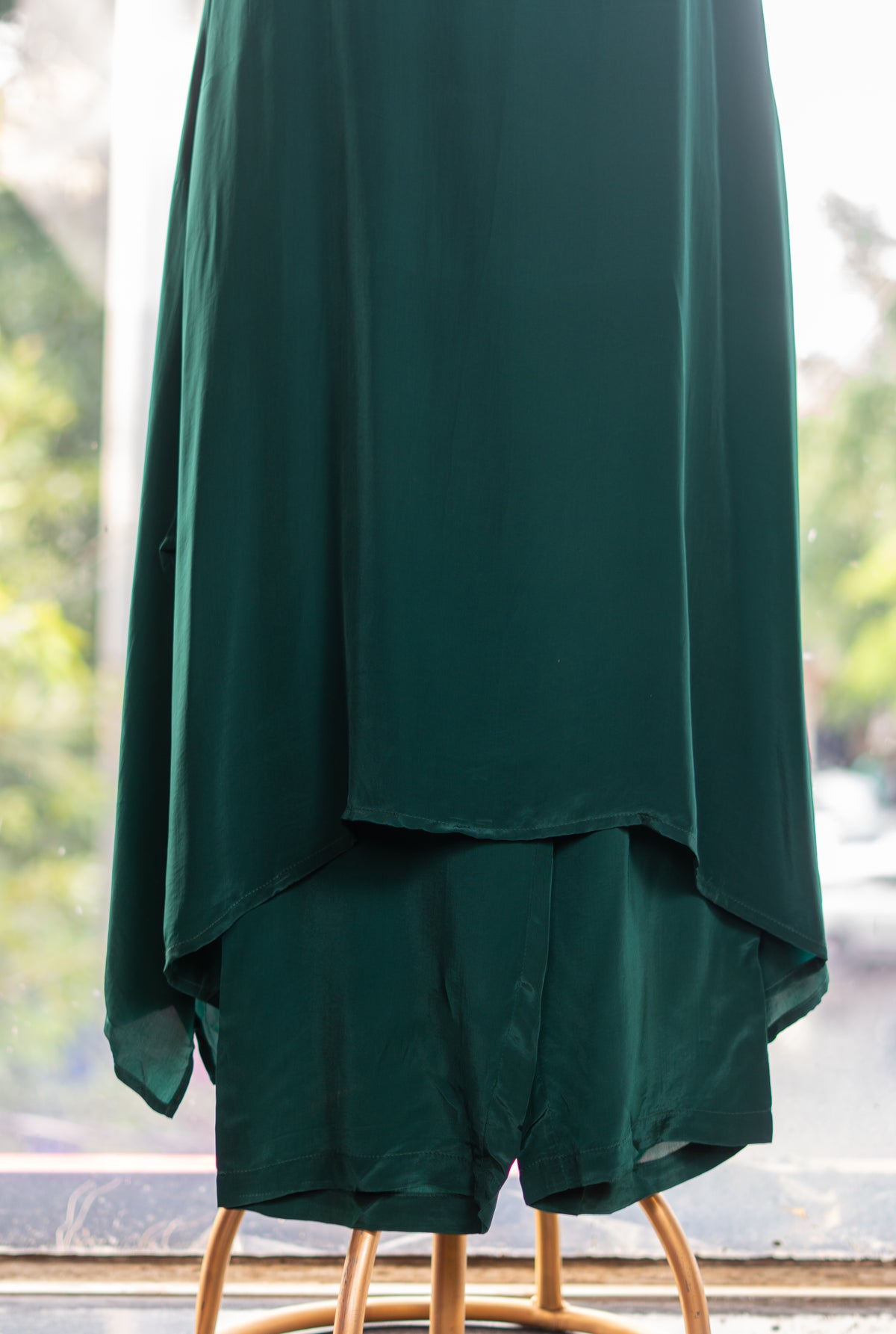 Crepe A-Line Kurta with Crepe Pants