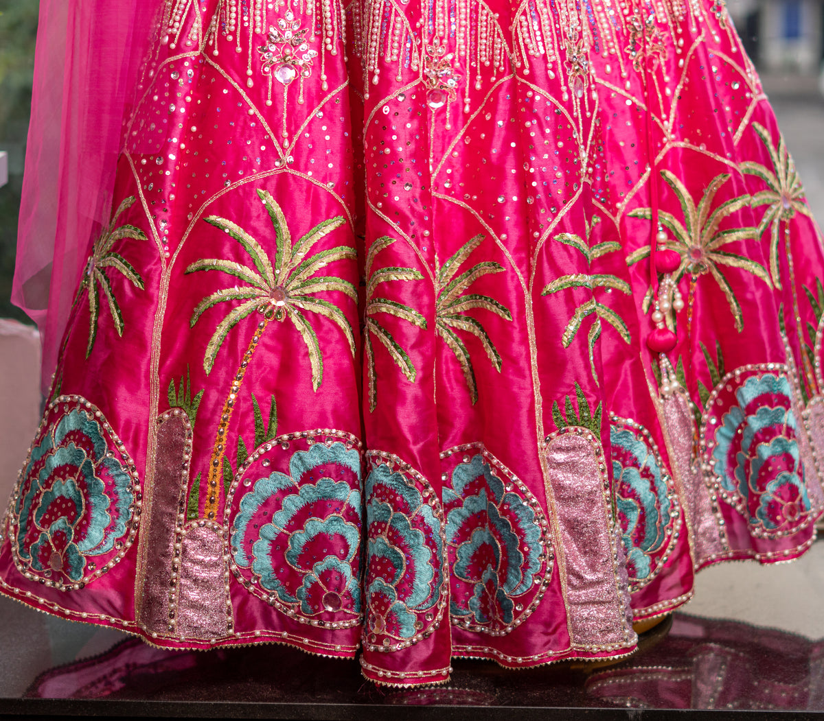 Pure Silk Organza Lehenga with Butterfly Dupatta