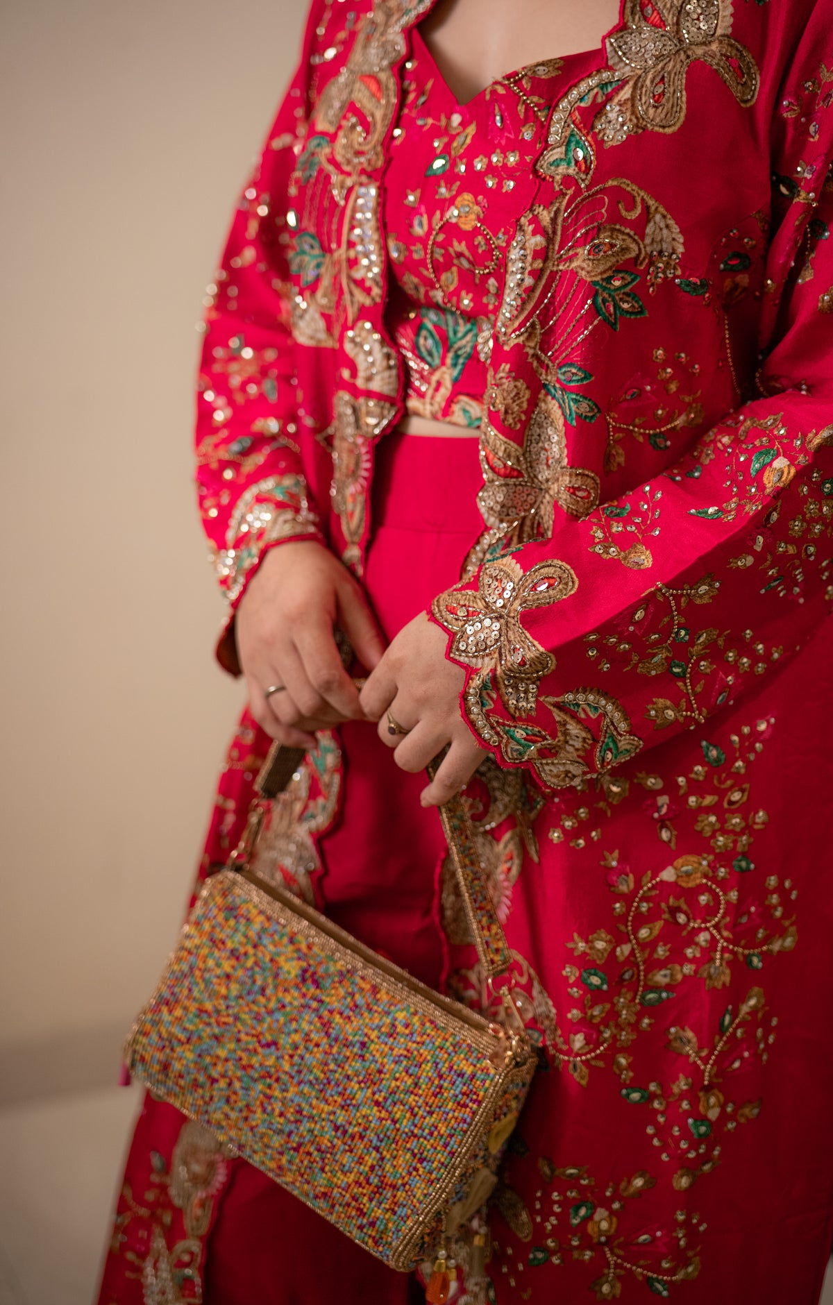 Pure Silk 3-Piece Indo-Western Dress